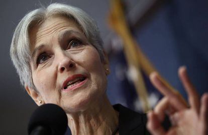 La candidata presidencial por el Partido Verde, Jill Stein