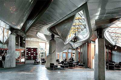 Interior del Parlamento de Escocia, la obra de EMBT que ha recibido el Premio Stirling.