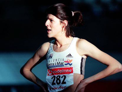 Ruth Beitia, durante el Campeonato de España en Pista Cubierta, en 2003.