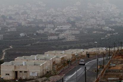 Un grupo de viviendas recién levantadas en la colonia judía de Silo en Cisjordania.
