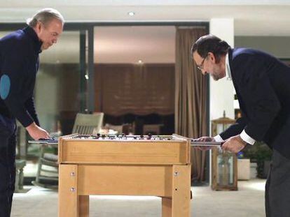 Bertín Osborne y Mariano Rajoy, durante la grabación del programa.