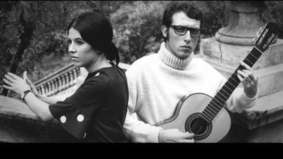 El humorista Eugenio de jovenEugenio Jofra  y su mujer, Conchita Alcaide, a finales de los setenta, cuando formaban Els Dos.