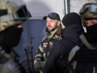 Andriy Antonenko, durante su detención en Kiev, este jueves.