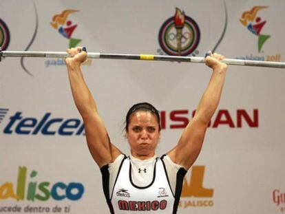Luz Mercedes Acosta, durante una competencia en 2011