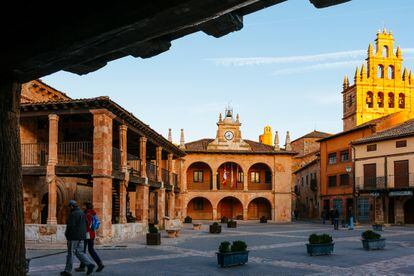 La plaza Mayor de la villa medieval de Ayllón, en la provincia de Segovia.