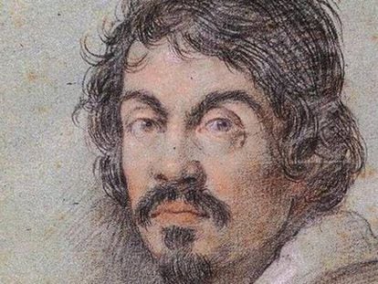 Retrato de Caravaggio dibujado por Ottavio Leoni.