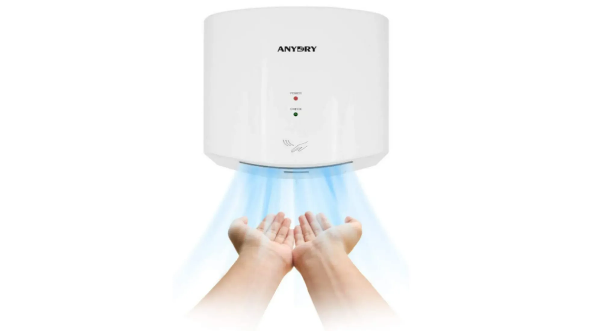 Secador de manos Jet Dryer Orbit – Rápido y potente secador de manos con hecha a mano en seco suelo Sistema – Color Blanco 