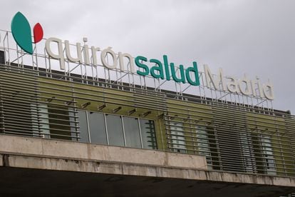 La fachada de una clínica de Quirónsalud en Madrid.