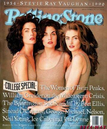 La portada de octubre de 1990 de 'Rolling Stone' conmemoró el estreno de la segunda temporada de 'Twin Peaks' reuniendo a Boyle con Sherilyn Fenn (Audrey) y Mädchen Amick (Shelly).
