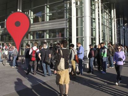 Entrada a la conferencia de desarrolladores de Google.