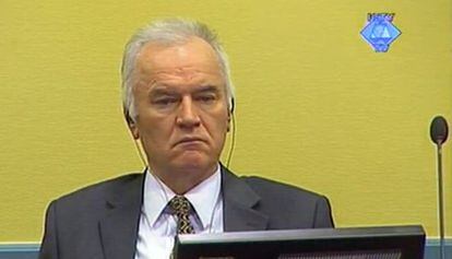 Ratko Mladic, durante el juicio.