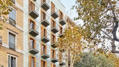 Edifici 110 habitacions de Barcelona, en una imatge cedida.