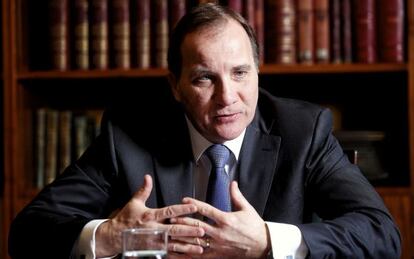 Stefan Löfven, primer ministro sueco, el pasado febrero en Madrid.