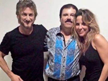 Sean Penn, el Chapo y Kate del Castillo en octubre de 2015.