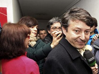 Samuel Folgueral, a su llegada al congreso del PSOE Comarcal del Bierzo