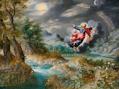 'Dios crea el Sol, la luna y las estrellas', del pintor Jan Brueghel.