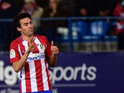 Gait&aacute;n celebra su gol al Betis. 