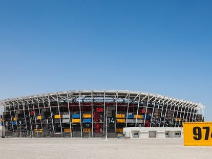 Vista exterior del Estadio 974 en Doha