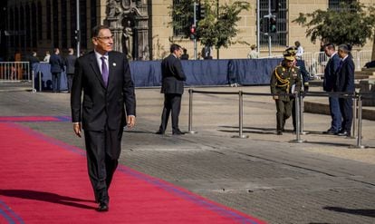 El presidente peruano, el viernes, en la cumbre de Prosur en Santiago de Chile.