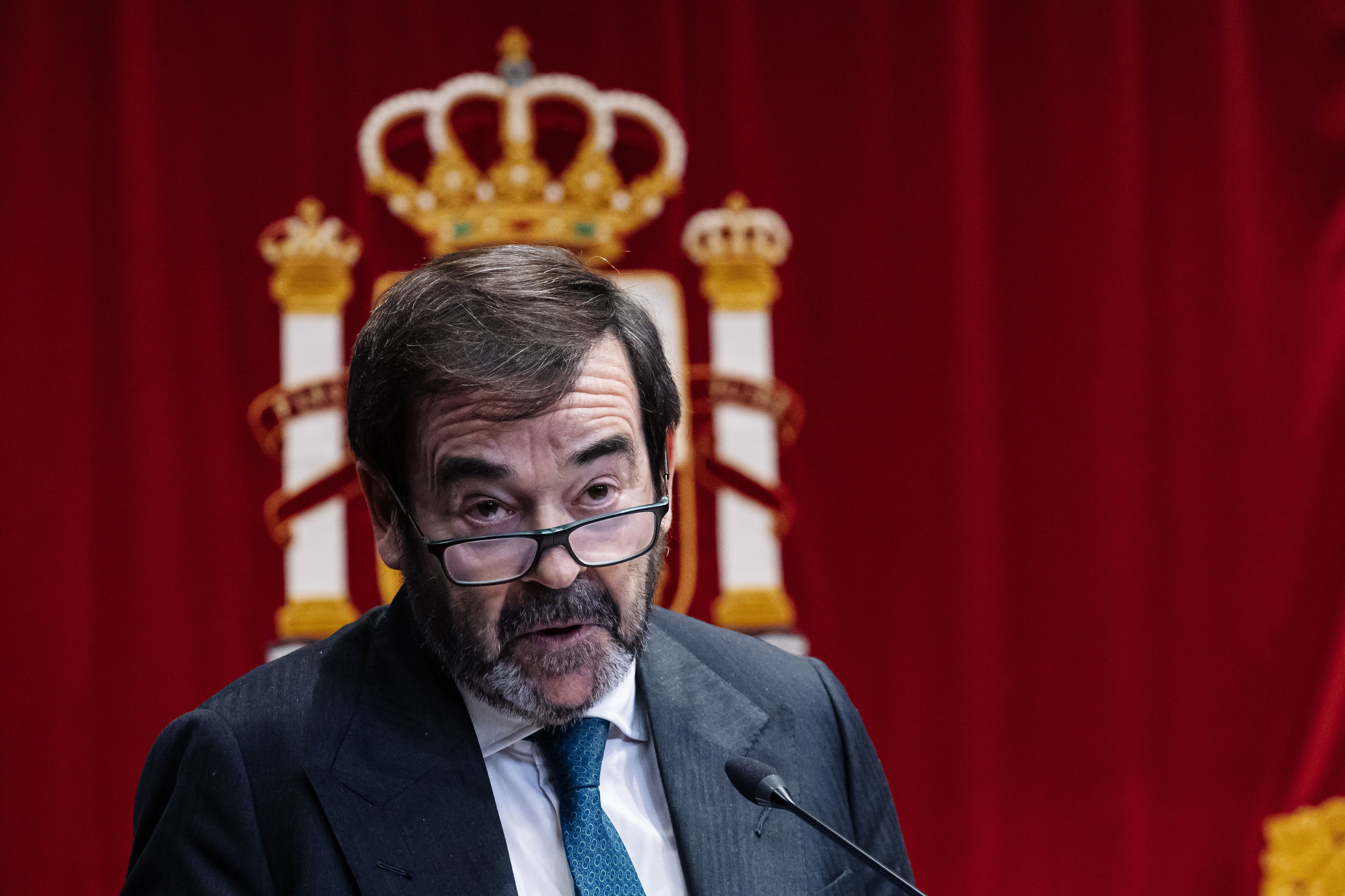 El presidente del Consejo General del Poder Judicial (CGPJ), Vicente Guilarte, interviene durante el acto de entrega de los XVI premios anuales del Foro Justicia y Discapacidad, en la sede del CGPJ, a 20 de diciembre de 2023, en Madrid (España). El Foro Justicia y Discapacidad entrega hoy sus premios anuales, que premian la labor o actuación relevante de una persona o colectivo llevada a cabo en defensa de los derechos de las personas con discapacidad o en favor de su mejor integración social. El Ministerio de Justicia se reúne hoy con los cuatro sindicatos de Justicia por primera vez desde las elecciones generales del 23 de julio y con la negociación salarial pendiente.
20 DICIEMBRE 2023;PREMIOS;JUSTICIA;DISCAPACIDAD;GALARDONES;INTEGRACIÓN;DERECHOS
Carlos Luján / Europa Press
20/12/2023