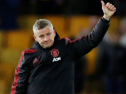 Ole Gunnar Solskjaer tras un partido del United.