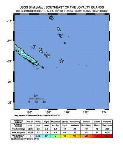 La localización del terremoto.