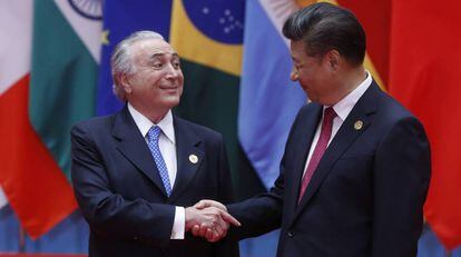 Michel Temer y Xi Jinping, en el G-20.