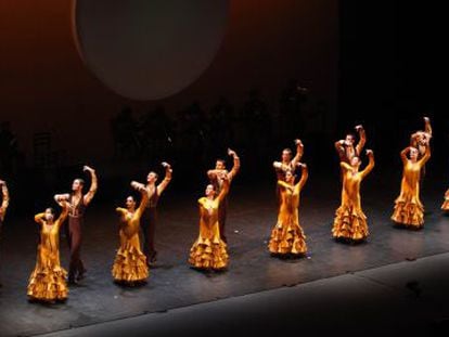 Ballet Nacional de Espa&ntilde;a (BNE) representando la obra &lsquo;Medea&rsquo;, el s&aacute;bado por la noche, en el Auditorio de Fibes.