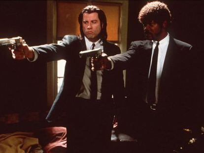 John Travolta y Samuel L. Jackson en 'Pulp fiction' (1994) del director Quentin Tarantino.