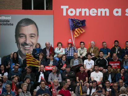 El PSC celebró su último gran acto de campaña de las municipales en la Fabra i Coats.