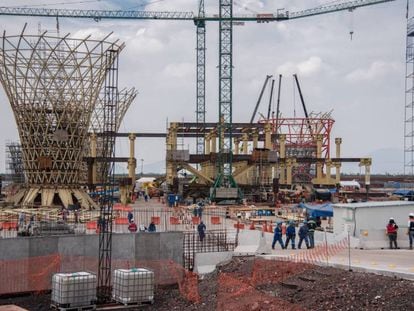 La construcción del aeropuerto de Ciudad de México en Texcoco.