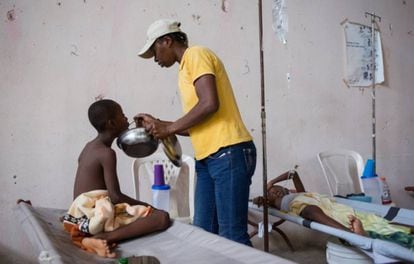 Un centro de tratamiento del cólera en Carrefour (Haití).