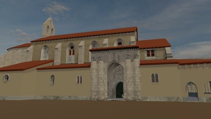 Reconstrucción digital del convento de San Francisco de Valladolid, donde fue enterrado inicialmente Colón.