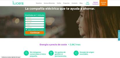 Lucera está en pleno proceso de crecimiento. Esta startup es la única comercializadora de electricidad eléctrica independiente que suministra energía a hogares con menos de 10 kW de potencia. Es una compañía que gana al mes lo que cobra a los clientes: 3,9€/mes, se consuma lo que se consuma, es decir, no gana por consumo, y la energía que comercializan es verde.