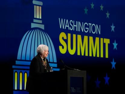 Janet Yellen, durante su intervención de este martes.