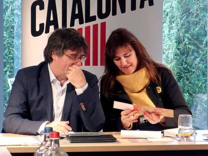 Carles Puigdemont y Laura Borràs.