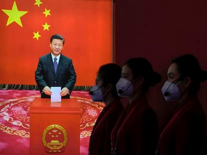 Xi Jinping, durante el XX congreso del Partido Comunista Chino, el 12 de octubre de 2022 en Pekín.
