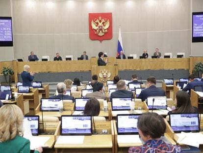 Votación en la Duma este viernes de la ley que impide el cambio de sexo en Rusia.