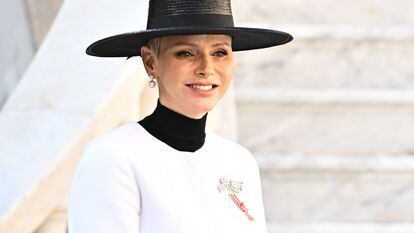 La princesa Charlène de Mónaco asiste al Día Nacional de Mónaco el 19 de noviembre de 2022.