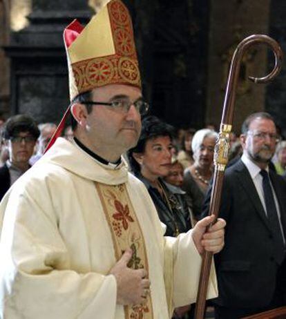 Munilla, durante la Eucaristía celebrada el miércoles en la Basílica de Loyola.