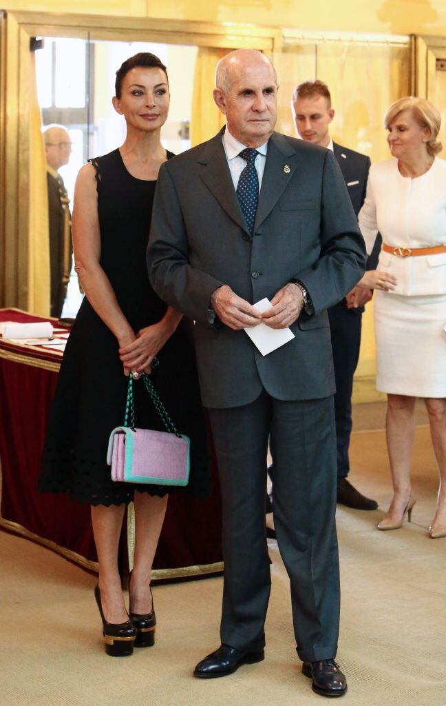 Silvia Gómez-Cuétara con Juan Antonio Pérez Simón en Madrid en junio de 2018. 
