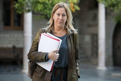 Neus Munté, aquest dimarts al Pati dels Tarongers.