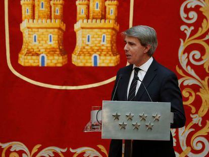 Ángel Garrido, durante un acto en la Comunidad de Madrid.