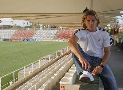 Diego Forlán, en la ciudad deportiva de Majadahonda.