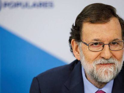 Mariano Rajoy este lunes durante la Junta Directiva Nacional del Partido Popular.
