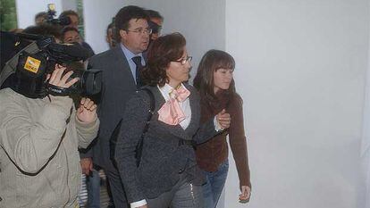 Rosa Jimeno, ayer, a la entrada de los Juzgados de Marbella.