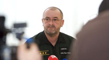 Tibor Mako, jefe de la policía de fronteras eslovaca, ayer en Poprad.