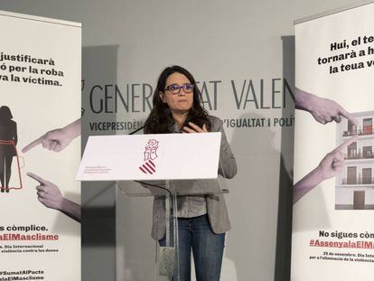 La vicepresidenta valenciana, Mónica Oltra, este martes.