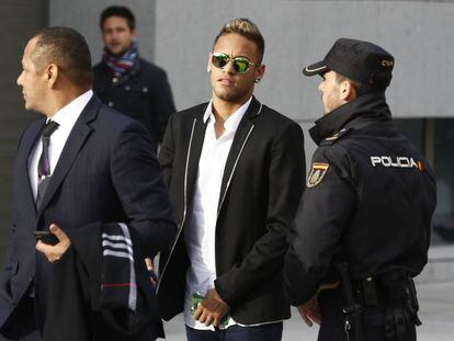 Neymar, en la Audiencia Nacional de Madrid.
