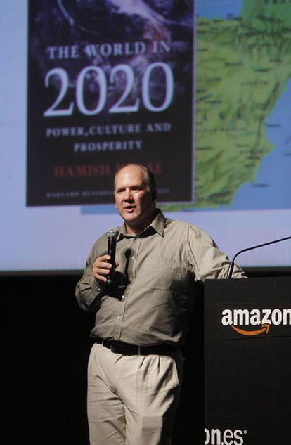 Greg Greely, vicepresidente de Amazon para Europa, durante la presentación en Madrid de la nueva web Amazon.es.